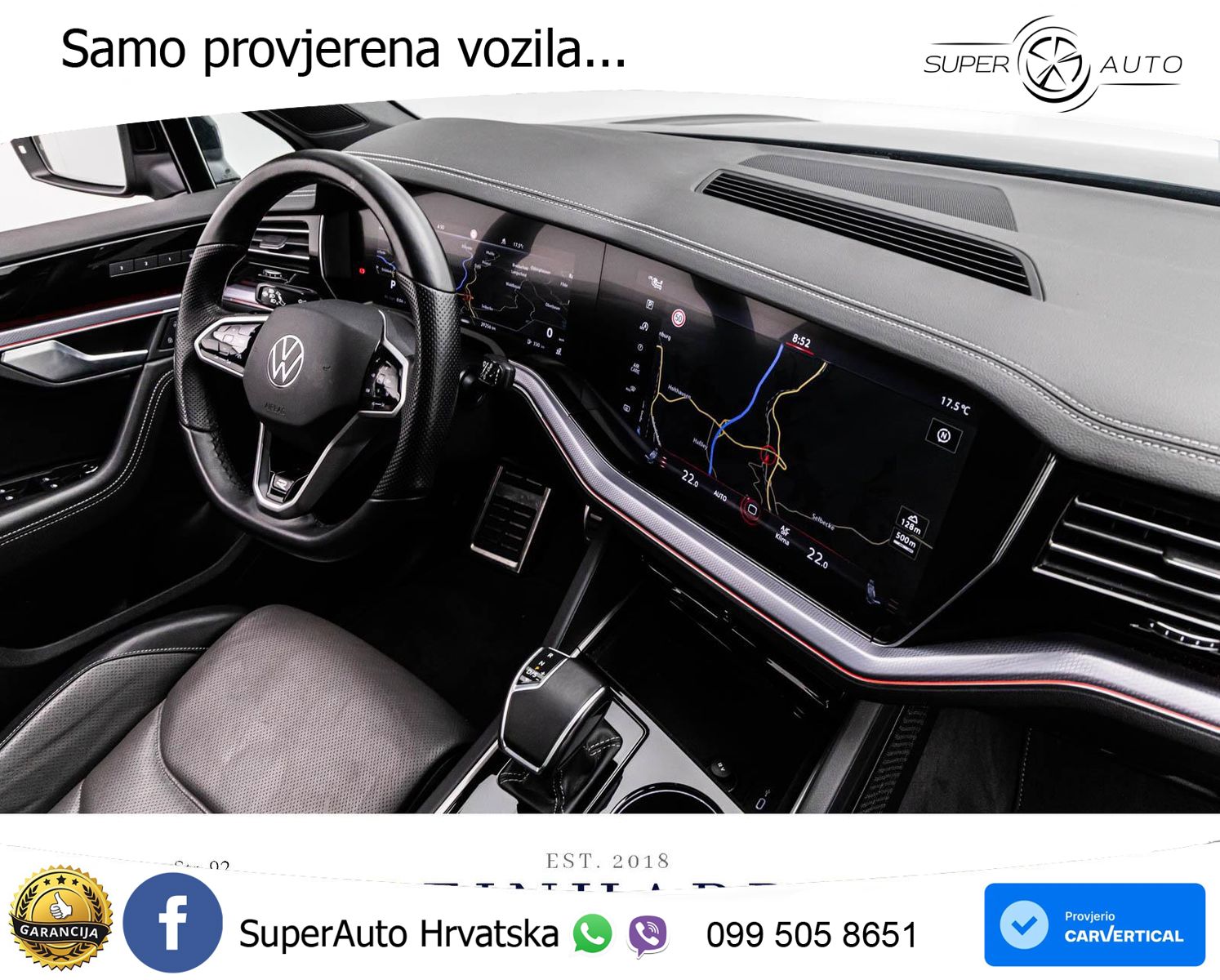 Volkswagen Touareg 3.0 V6 TDI (286 KS) 4MOTION Tiptronic R-Line ZRAČNI+ACC+GR SJED+KAM+PANO