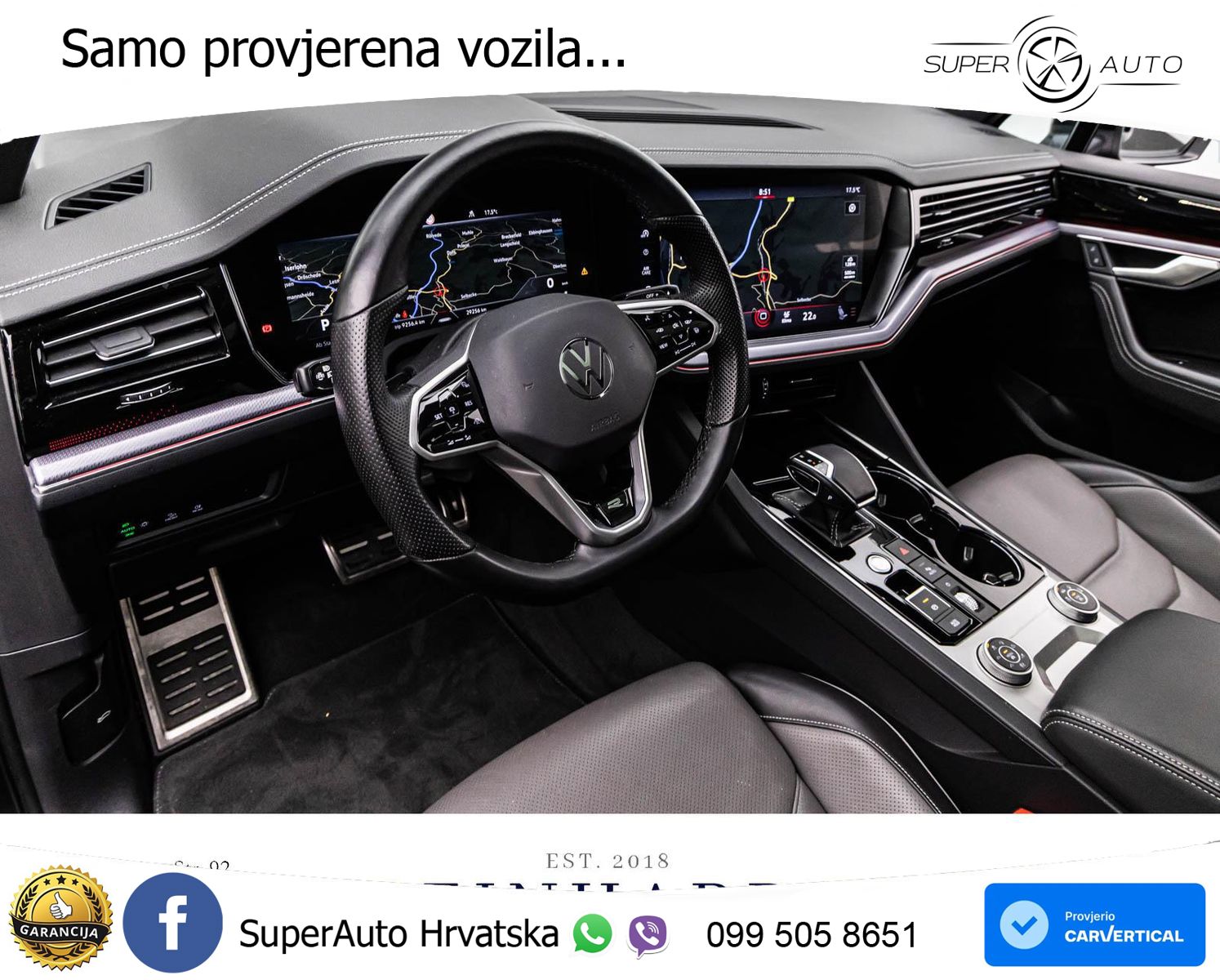 Volkswagen Touareg 3.0 V6 TDI (286 KS) 4MOTION Tiptronic R-Line ZRAČNI+ACC+GR SJED+KAM+PANO
