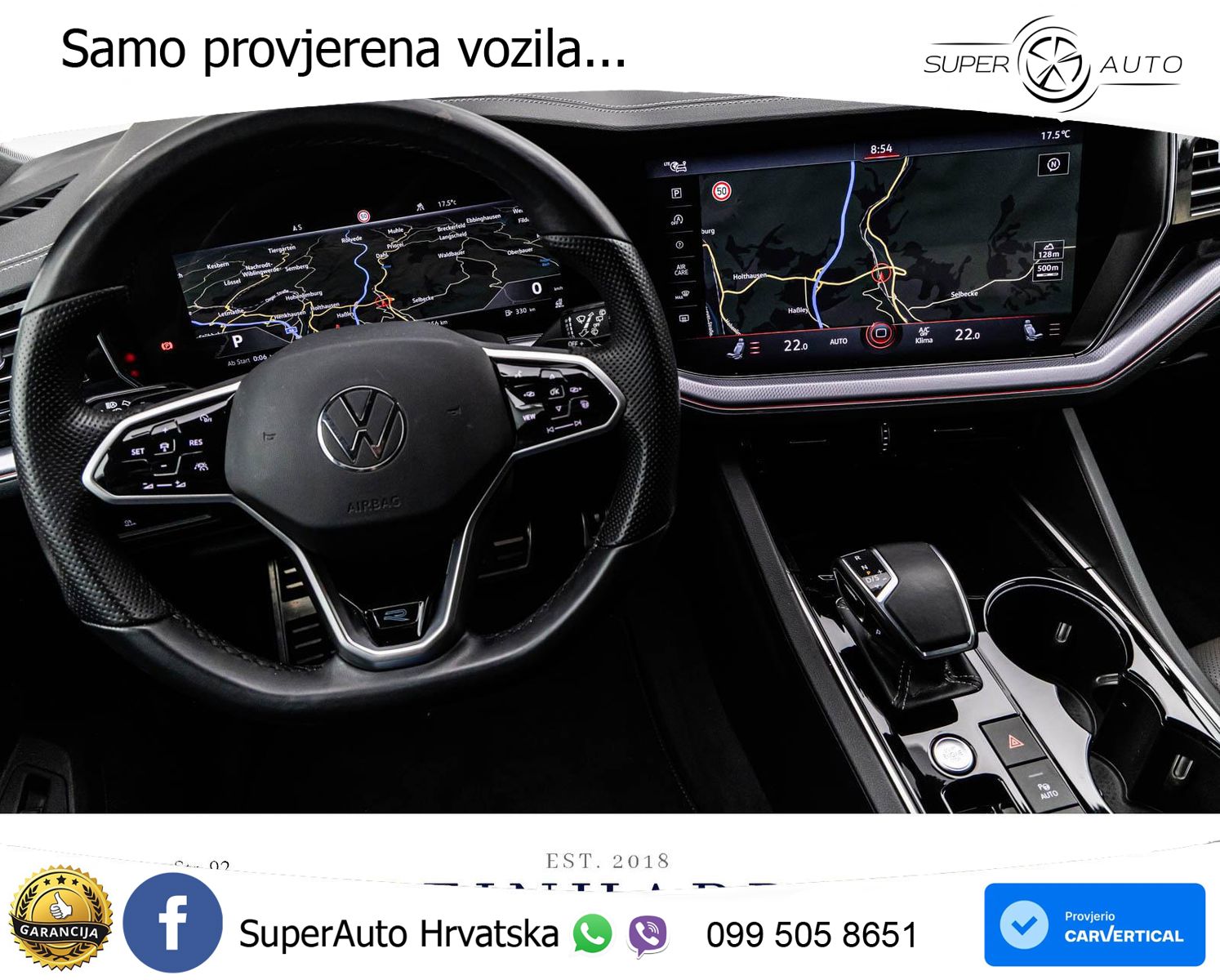 Volkswagen Touareg 3.0 V6 TDI (286 KS) 4MOTION Tiptronic R-Line ZRAČNI+ACC+GR SJED+KAM+PANO