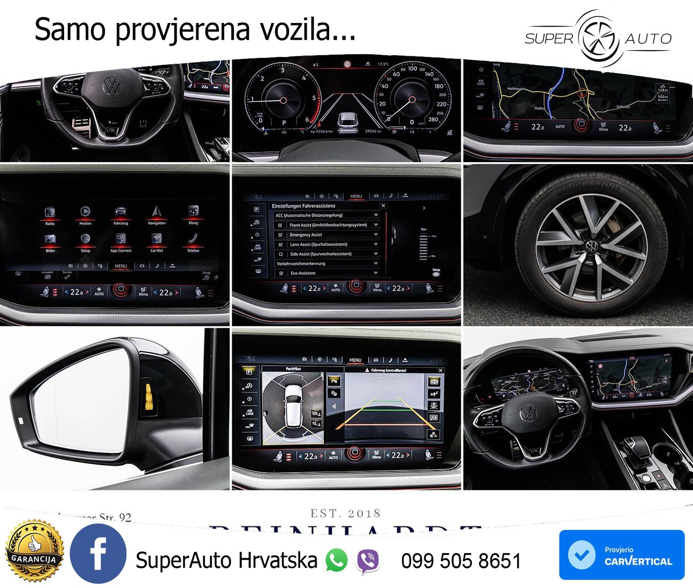 Volkswagen Touareg 3.0 V6 TDI (286 KS) 4MOTION Tiptronic R-Line ZRAČNI+ACC+GR SJED+KAM+PANO