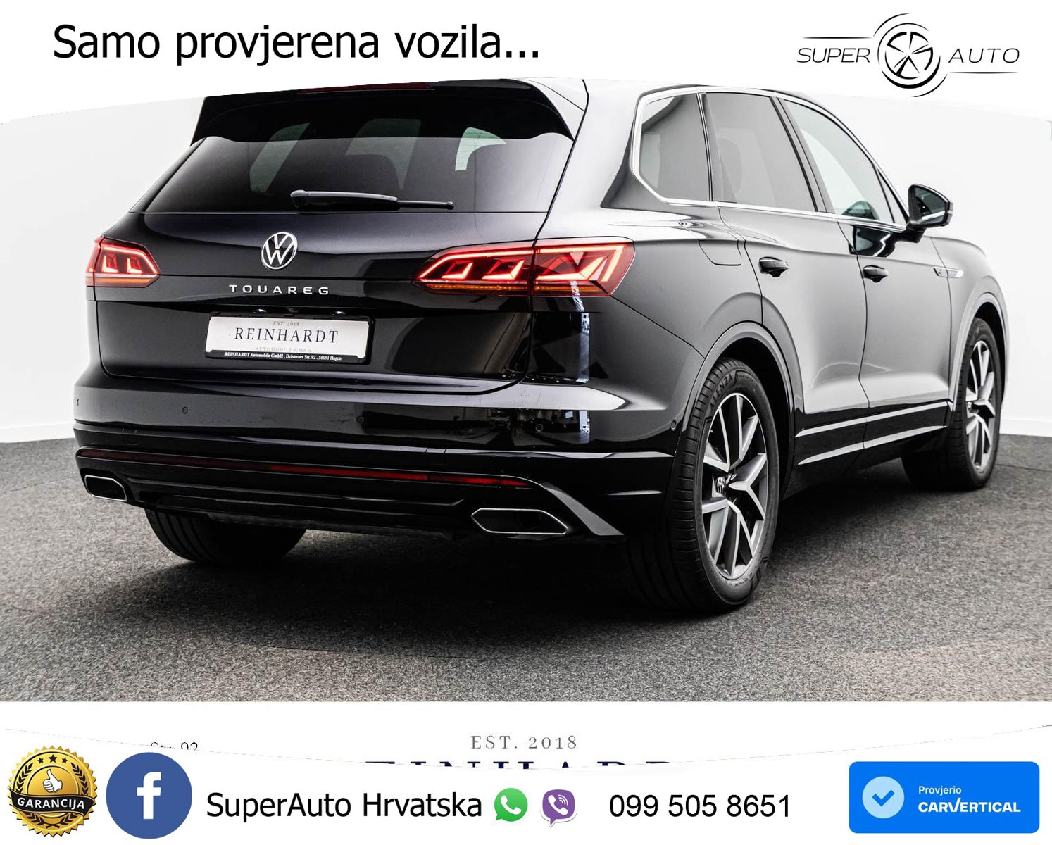Volkswagen Touareg 3.0 V6 TDI (286 KS) 4MOTION Tiptronic R-Line ZRAČNI+ACC+GR SJED+KAM+PANO