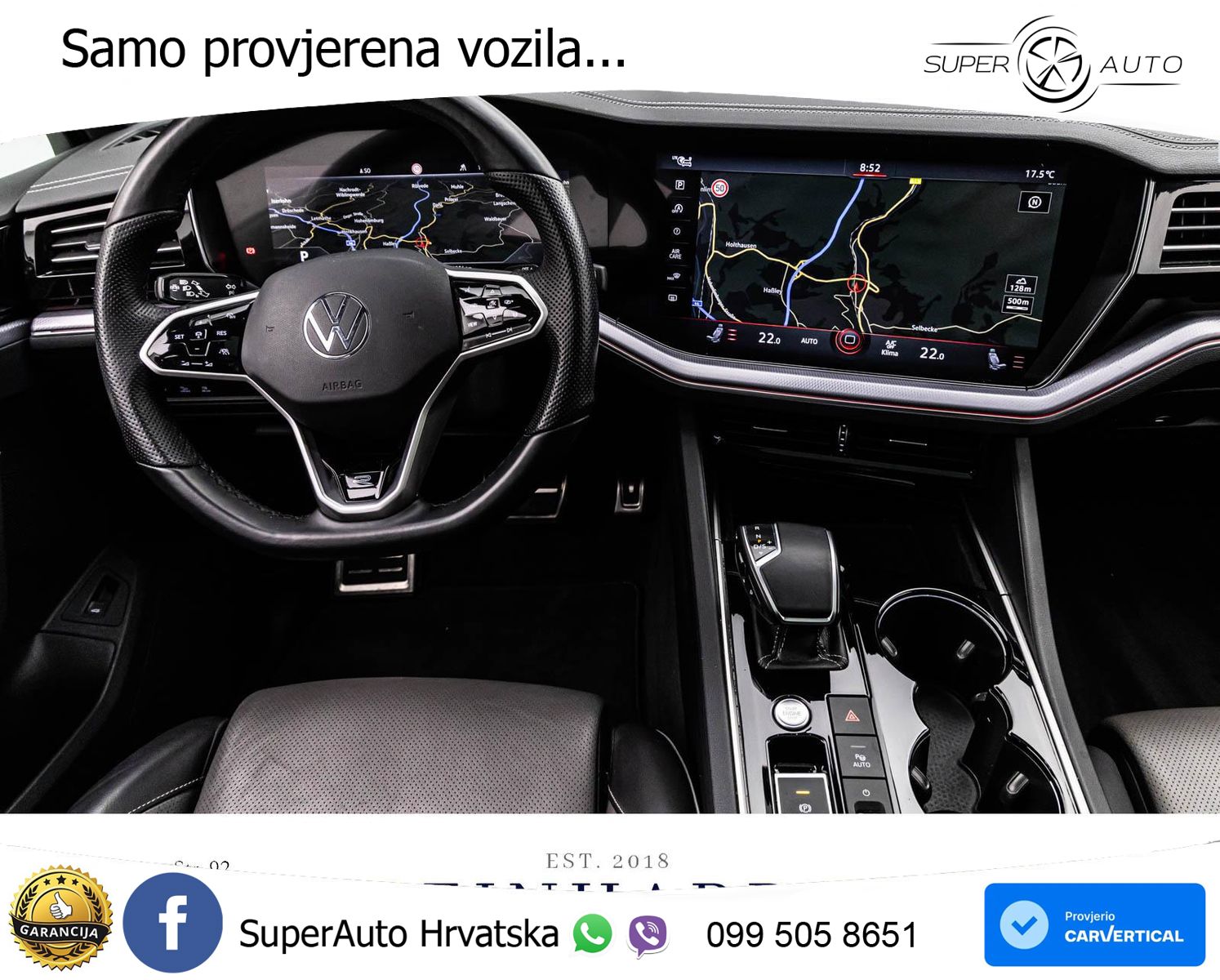 Volkswagen Touareg 3.0 V6 TDI (286 KS) 4MOTION Tiptronic R-Line ZRAČNI+ACC+GR SJED+KAM+PANO