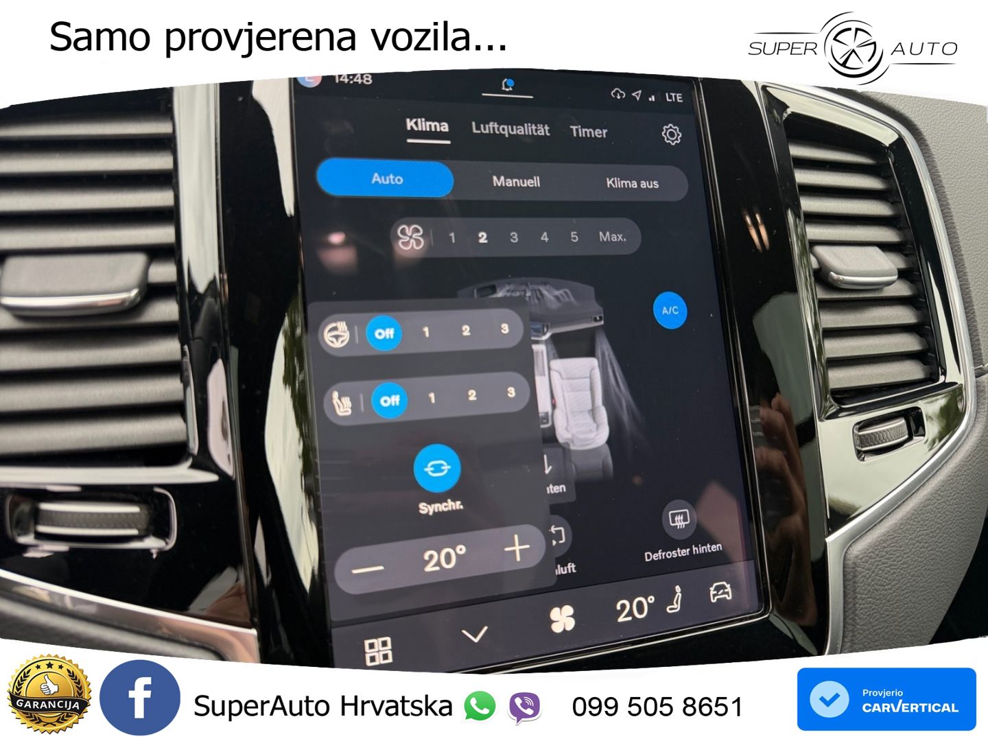 Volvo XC90 2.0 B5 Diesel AWD Automatic ZRAČNI+ACC+GR SJED+KAM+PANO