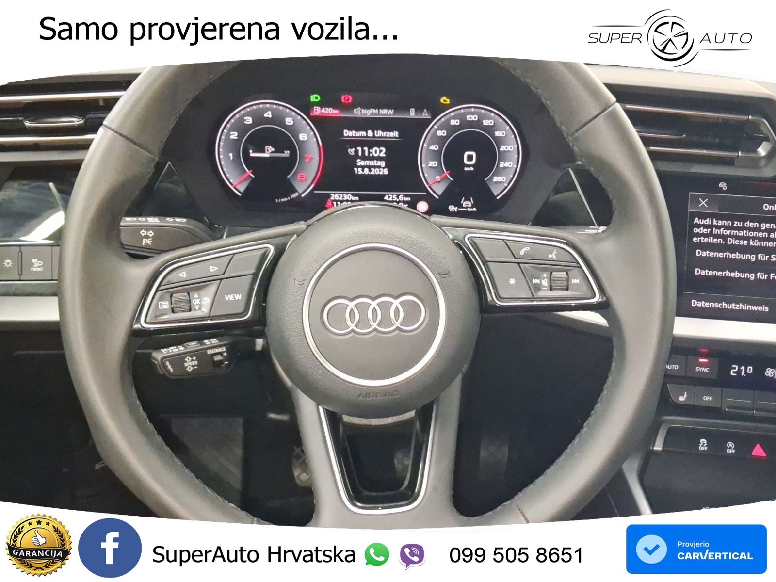 Audi A3 35 TFSI (150 KS) advanced LED+GR SJED+ACC