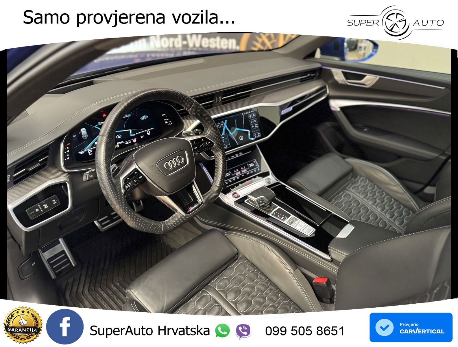 Audi RS6 Avant 4.0 TFSI V8 (600 KS) quattro Tiptronic ZRAČNI+ACC+GR SJED+KAM+PANO