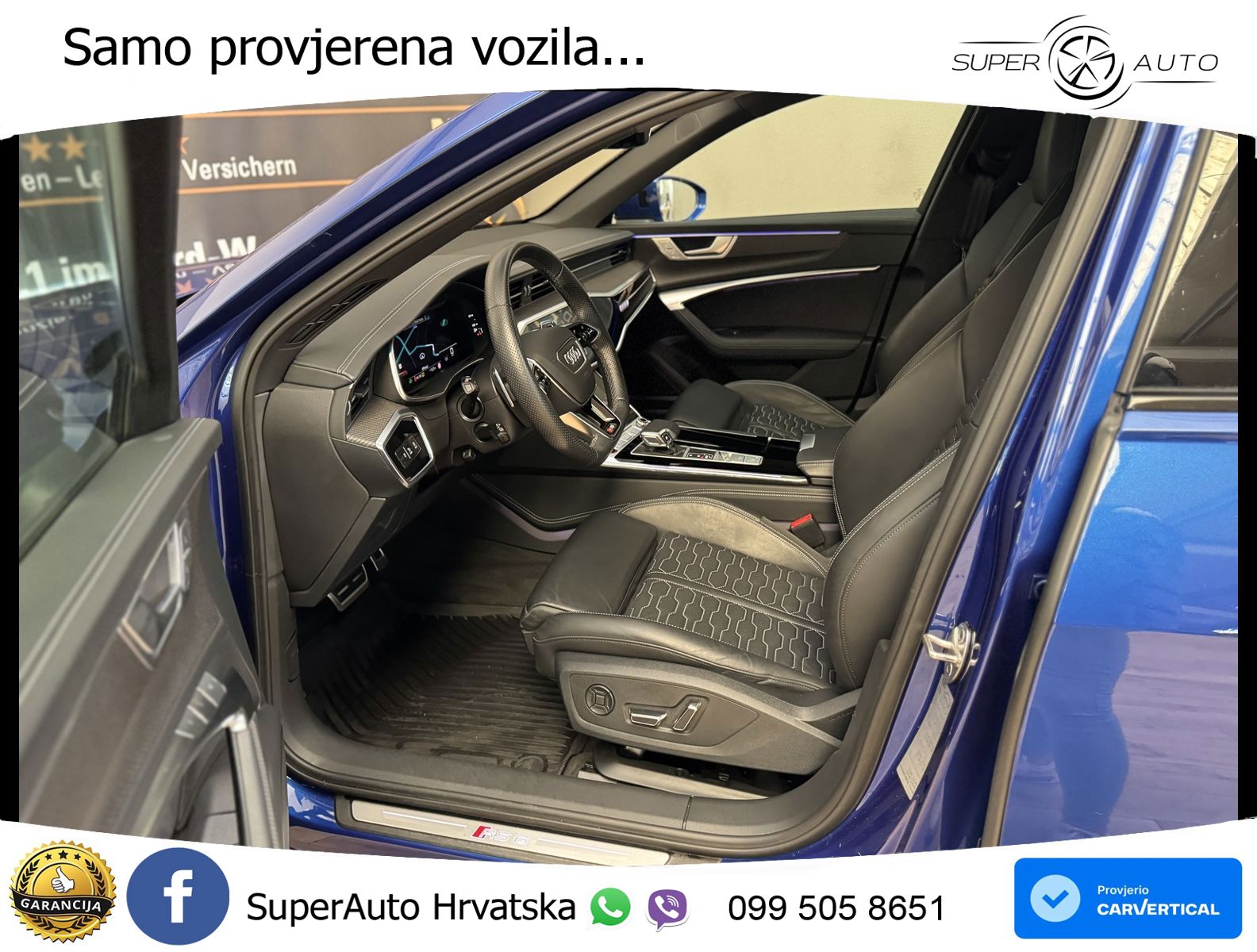 Audi RS6 Avant 4.0 TFSI V8 (600 KS) quattro Tiptronic ZRAČNI+ACC+GR SJED+KAM+PANO