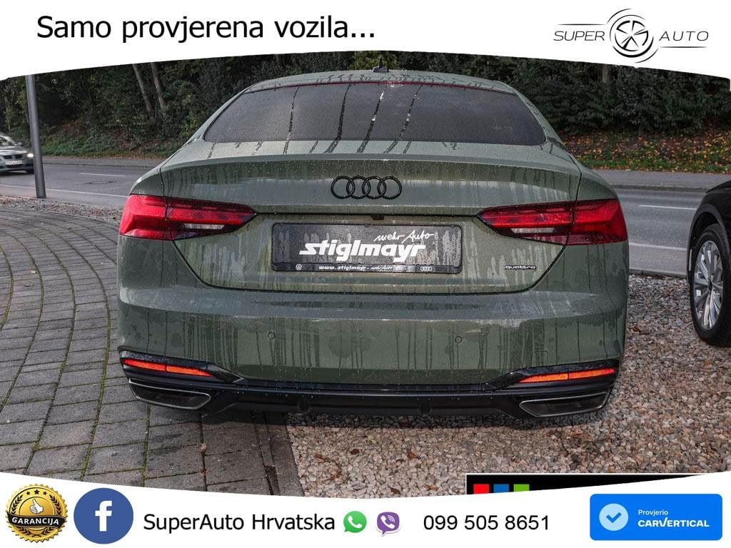 Audi A5 Sportback 45 TFSI (265 KS) quattro S tronic S line LED+GR SJED+ACC