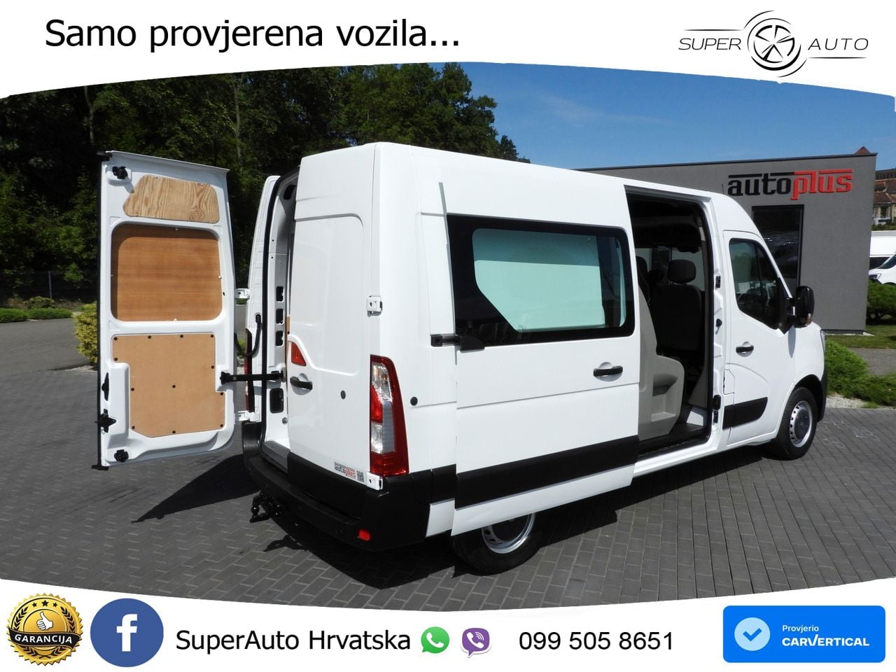 Renault MASTER KASTENWAGEN DOPPELKABINE 7 SITZE TEMPOMAT 135 KS