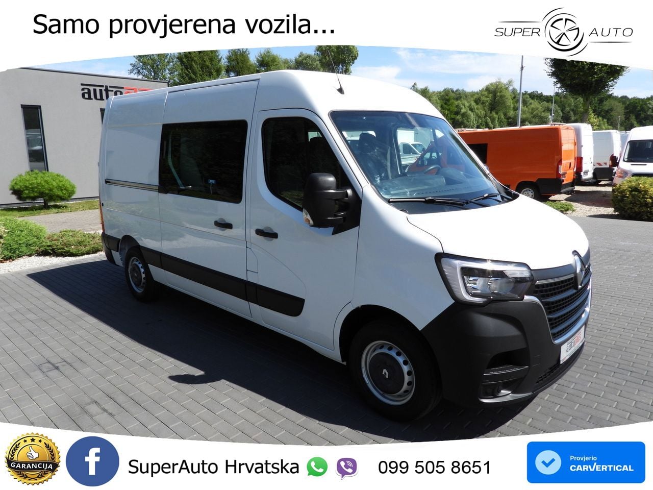 Renault MASTER KASTENWAGEN DOPPELKABINE 7 SITZE TEMPOMAT 135 KS
