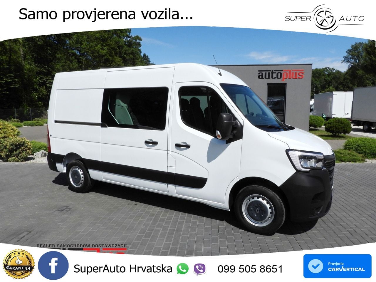 Renault MASTER KASTENWAGEN DOPPELKABINE 7 SITZE TEMPOMAT 135 KS