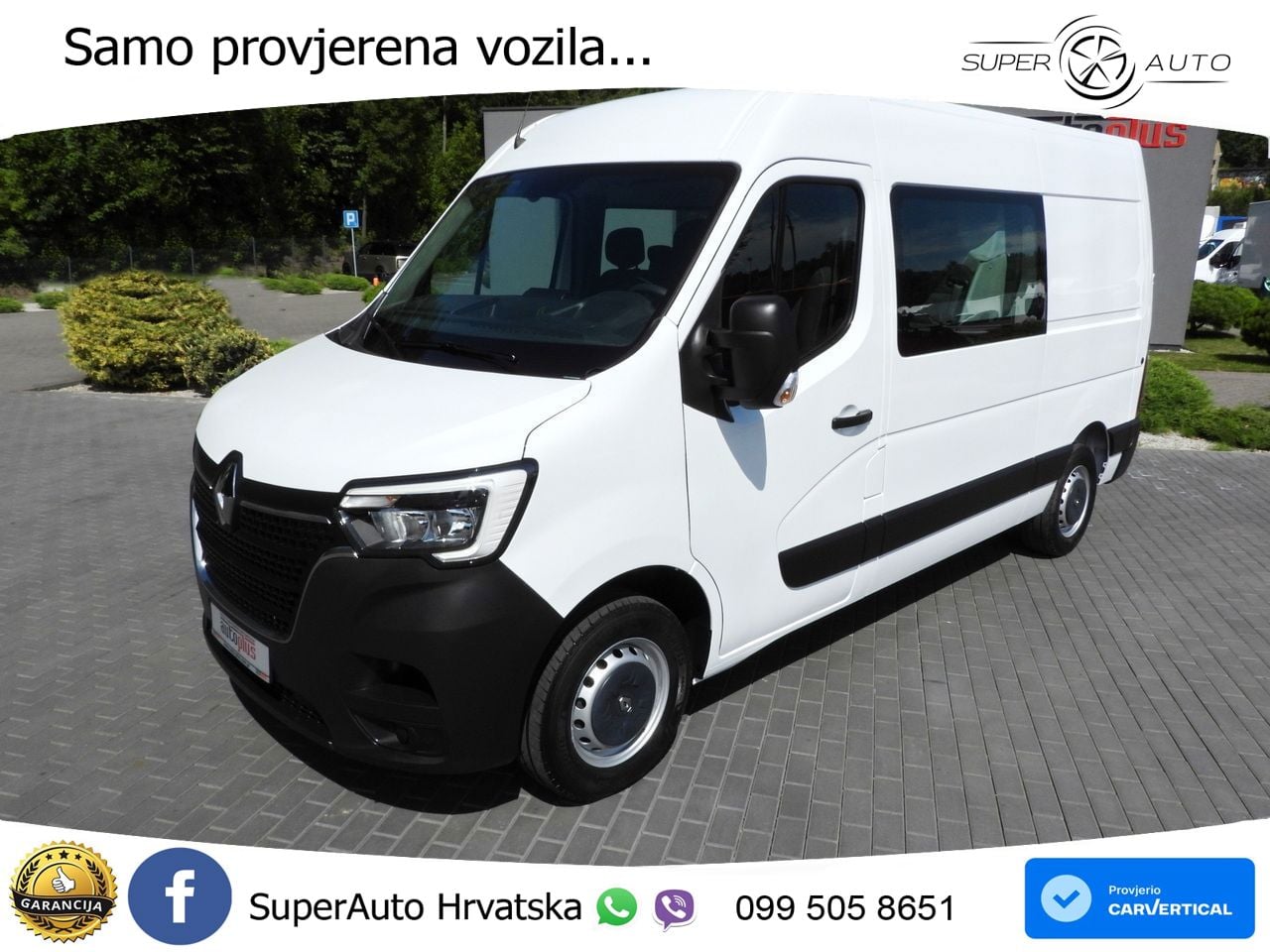 Renault MASTER KASTENWAGEN DOPPELKABINE 7 SITZE TEMPOMAT 135 KS