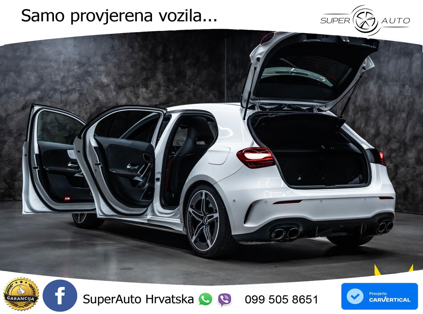 Mercedes-Benz AMG A 45 S 4MATIC+ AMG SPEEDSHIFT DCT 8G ACC+HEAD+GR SJED+360+PANO