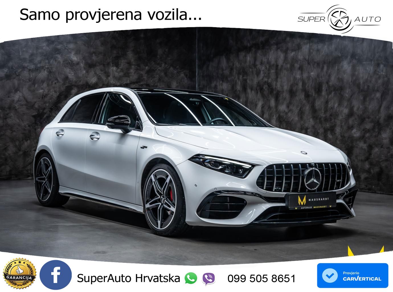 Mercedes-Benz AMG A 45 S 4MATIC+ AMG SPEEDSHIFT DCT 8G ACC+HEAD+GR SJED+360+PANO