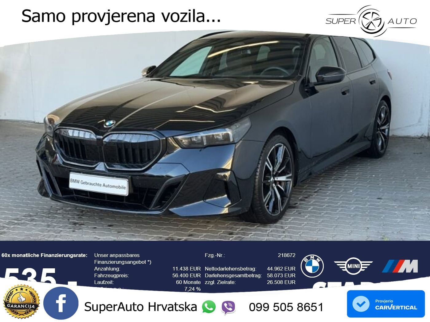 BMW 520d Touring (197 KS) xDrive Steptronic M Sport LED+GR SJED+ACC