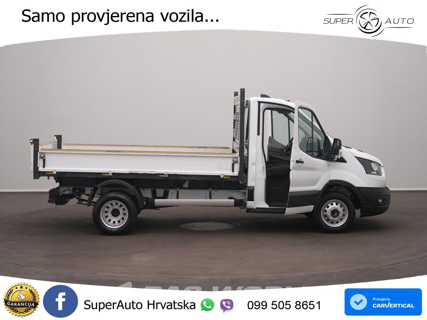 Ford Transit 165pk Kipper Dubbellucht 3,5t Trekhaak A 165 KS