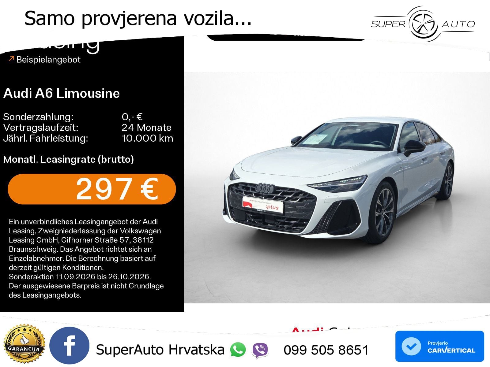 Audi A6 2.0 TFSI (204 KS) S tronic S line LED+GR SJED+ACC