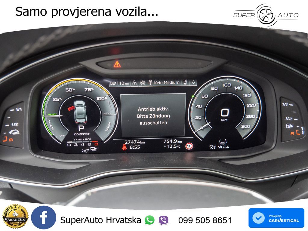 Audi A6 50 TFSIe (299 KS) quattro ultra S tronic S line MATRIX+GR SJED+KAM