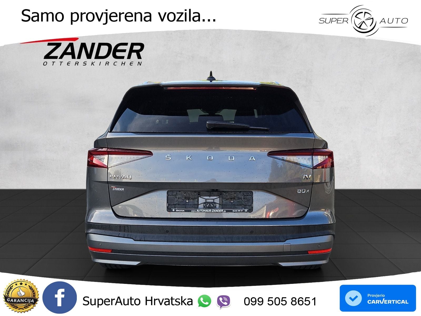 Škoda Enyaq iV 80x 82 kWh (265 KS) AWD LED+GR SJED+ACC
