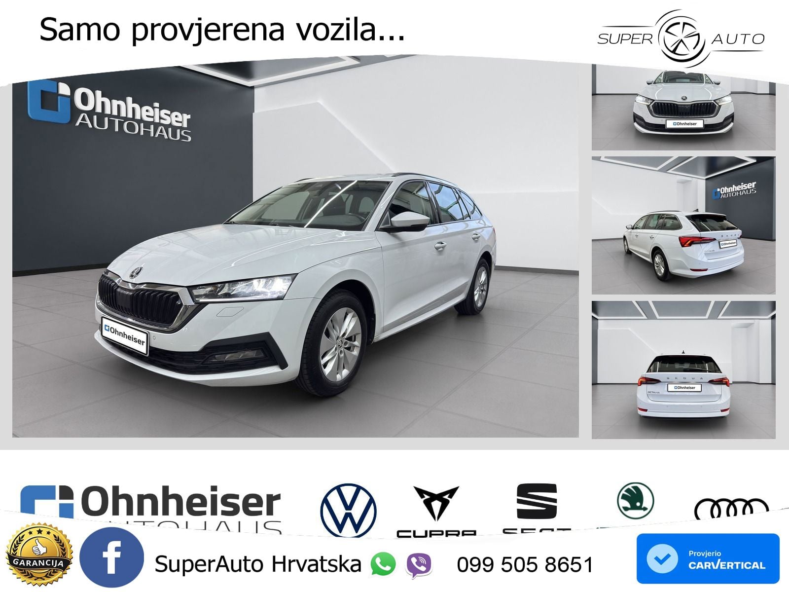 Škoda Octavia Combi 2.0 TDI (150 KS) DSG LED+GR SJED+ACC