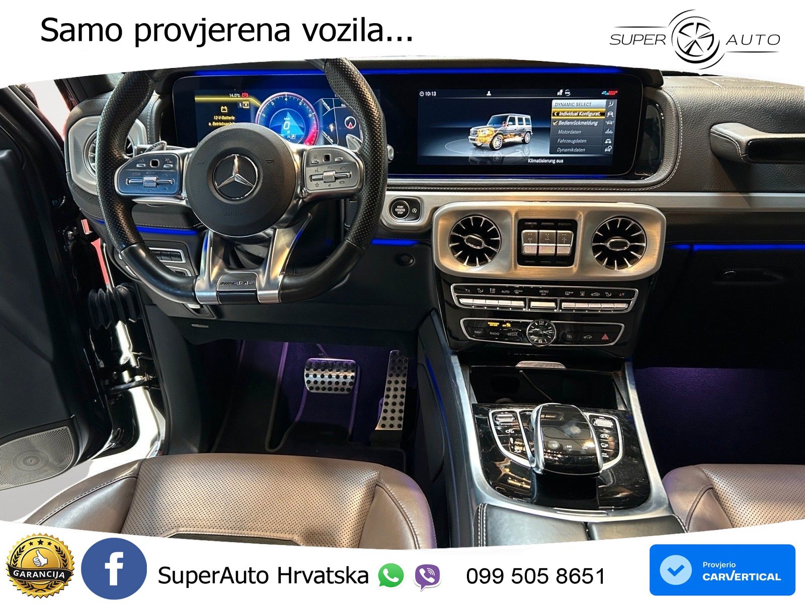 Mercedes AMG G 63 Long V8 (585 KS) 4MATIC 9G-TRONIC AMG SPEEDSHIFT TCT ZRAČNI+ACC+4xGR SJED+360
