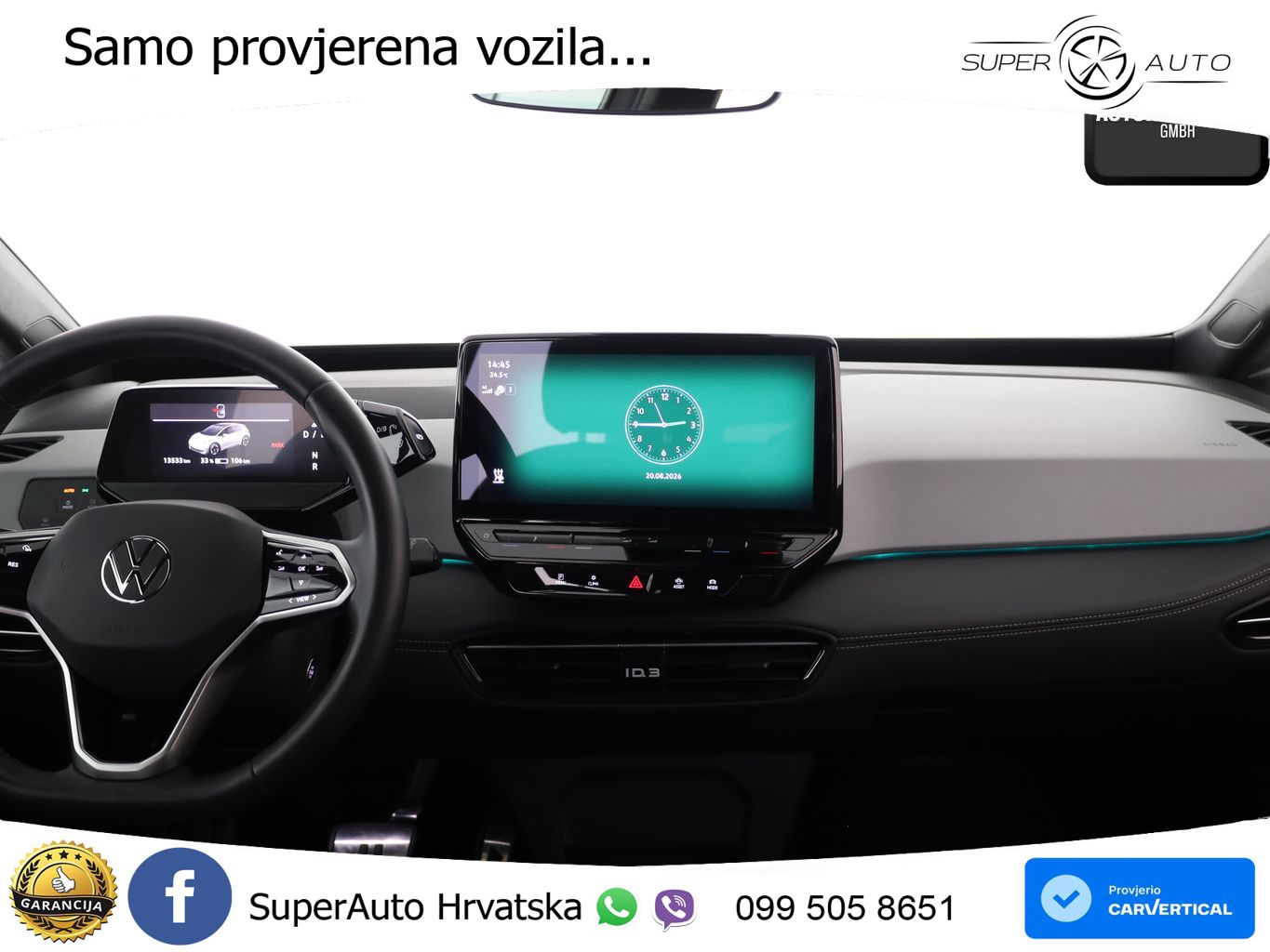 Volkswagen ID.3 Pro 62 kWh (204 KS) LED+GR SJED+ACC