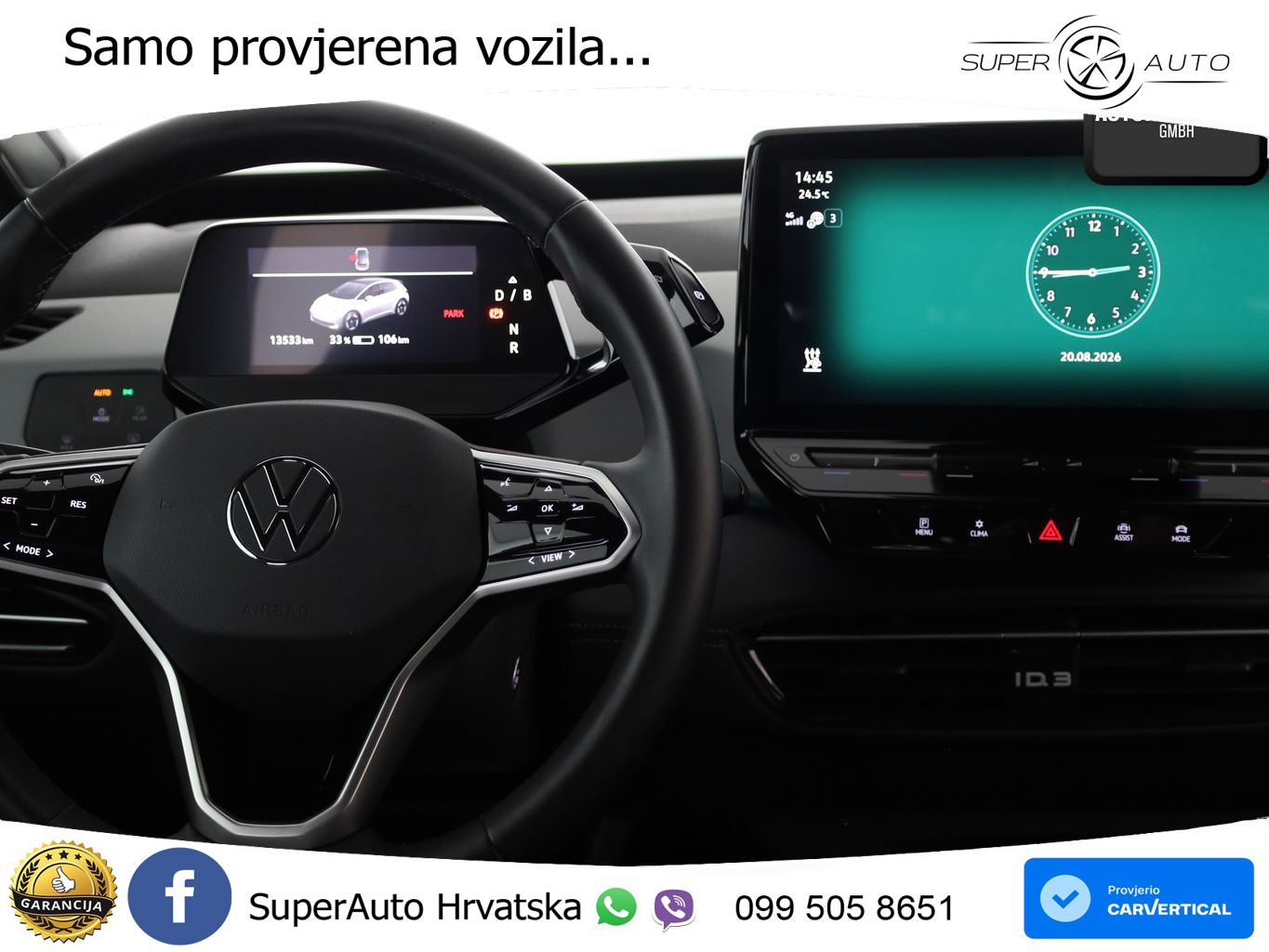 Volkswagen ID.3 Pro 62 kWh (204 KS) LED+GR SJED+ACC