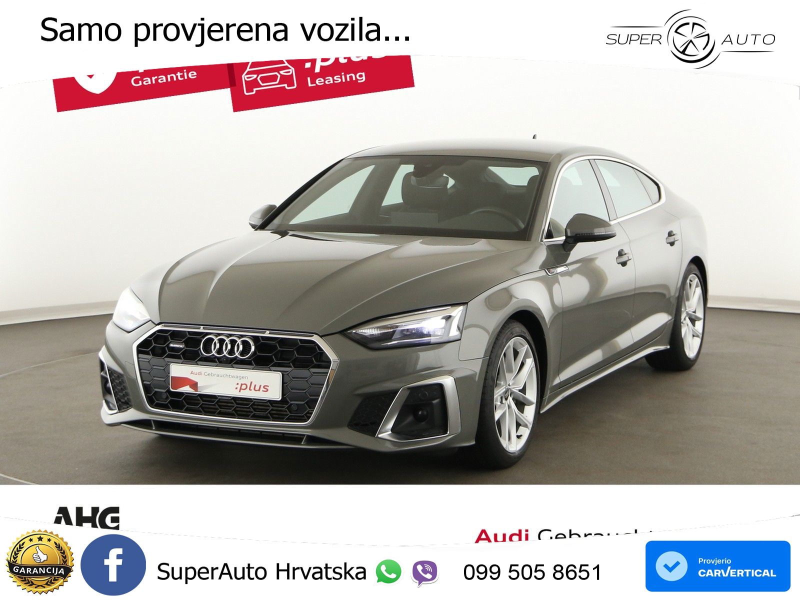 Audi A5 Sportback  40 TFSI (204 KS) quattro S tronic S line LED+GR SJED+ACC