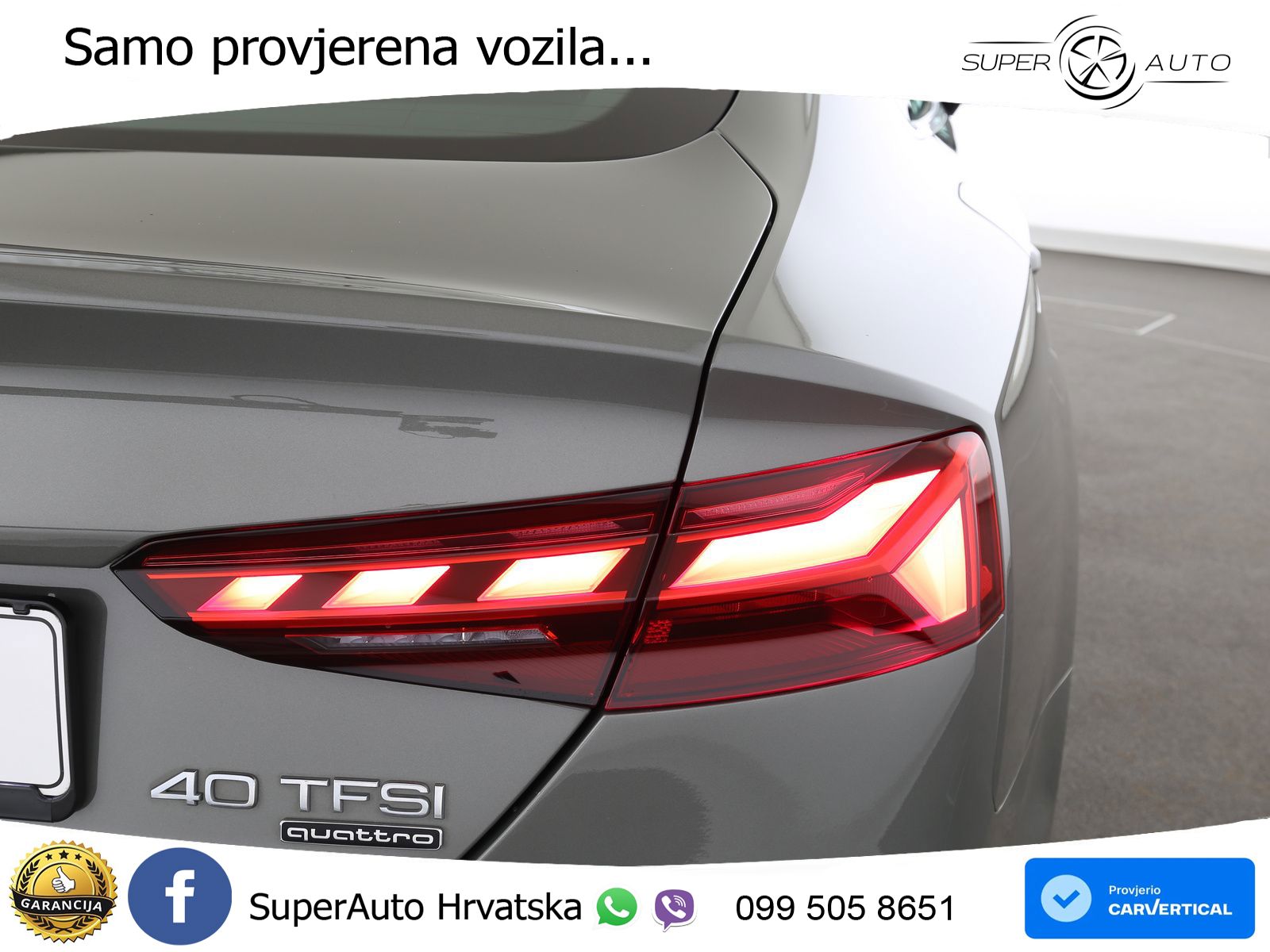 Audi A5 Sportback  40 TFSI (204 KS) quattro S tronic S line LED+GR SJED+ACC