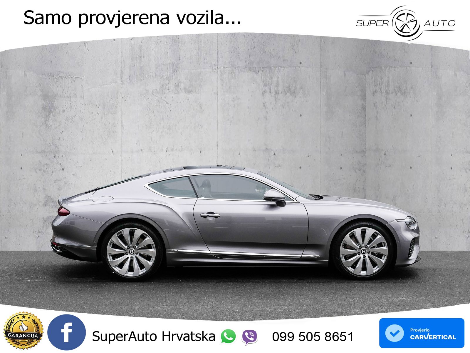 Bentley Continental GT IV 4.0 V8 TFSi (680 KS) AWD DCT ZRAČNI+ACC+GR SJED+KAM+PANO