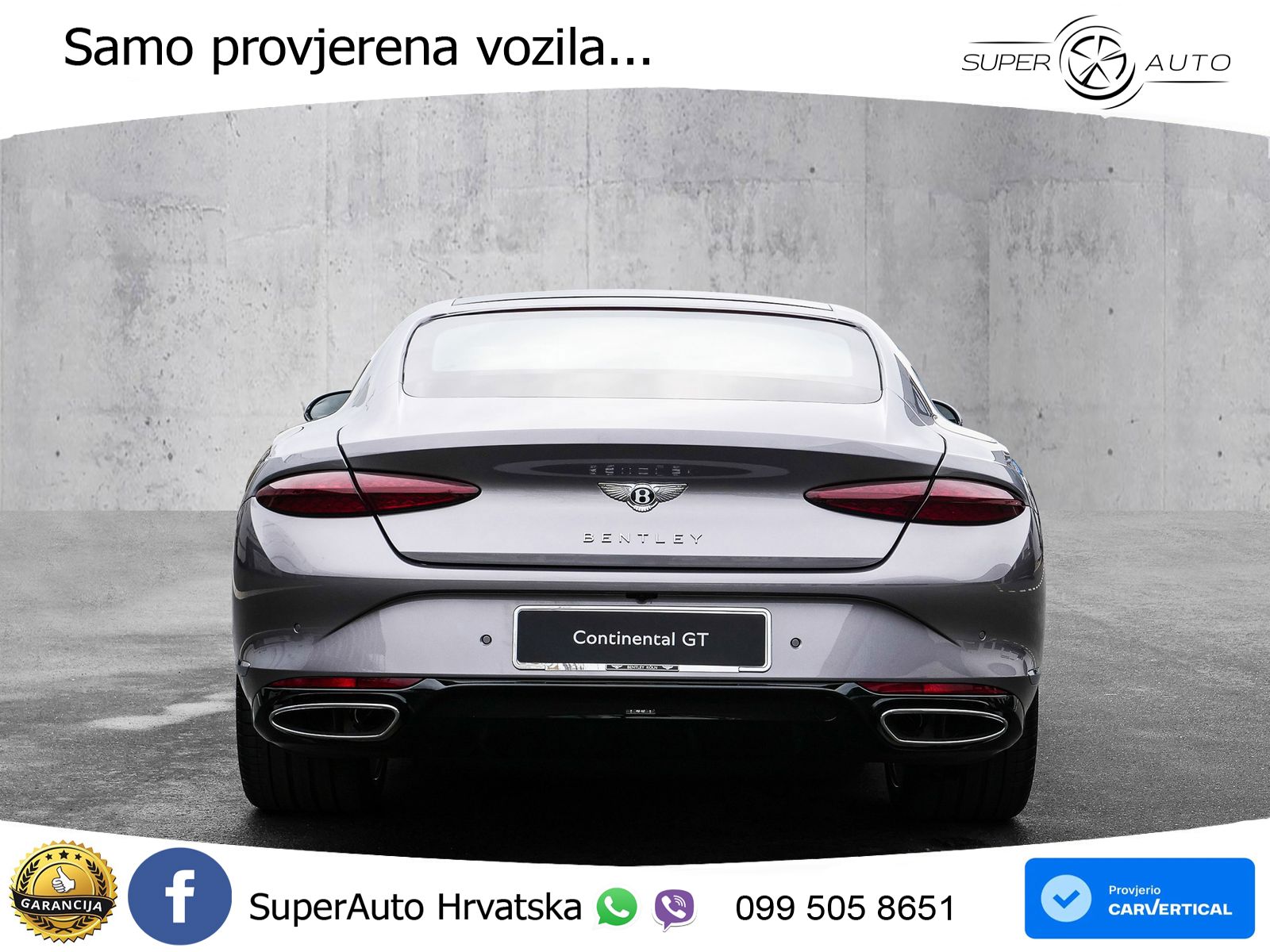 Bentley Continental GT IV 4.0 V8 TFSi (680 KS) AWD DCT ZRAČNI+ACC+GR SJED+KAM+PANO