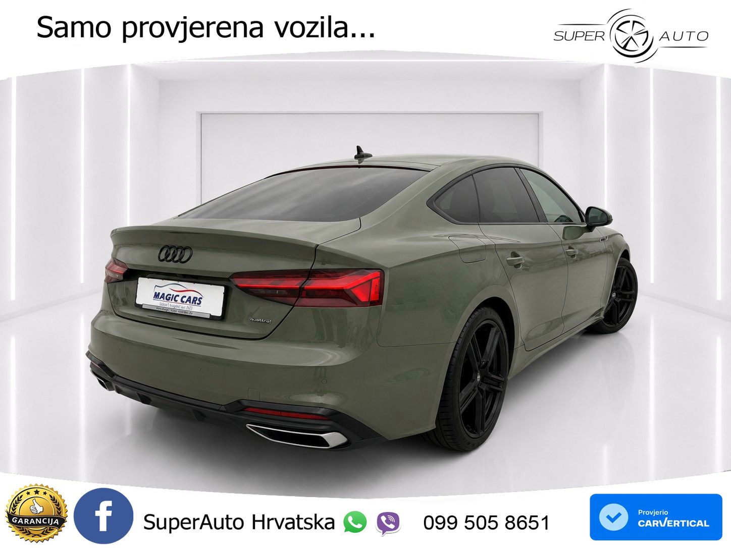 Audi A5 Sportback  40 TFSI (204 KS) quattro S tronic S line MATRIX+GR SJED+KAM