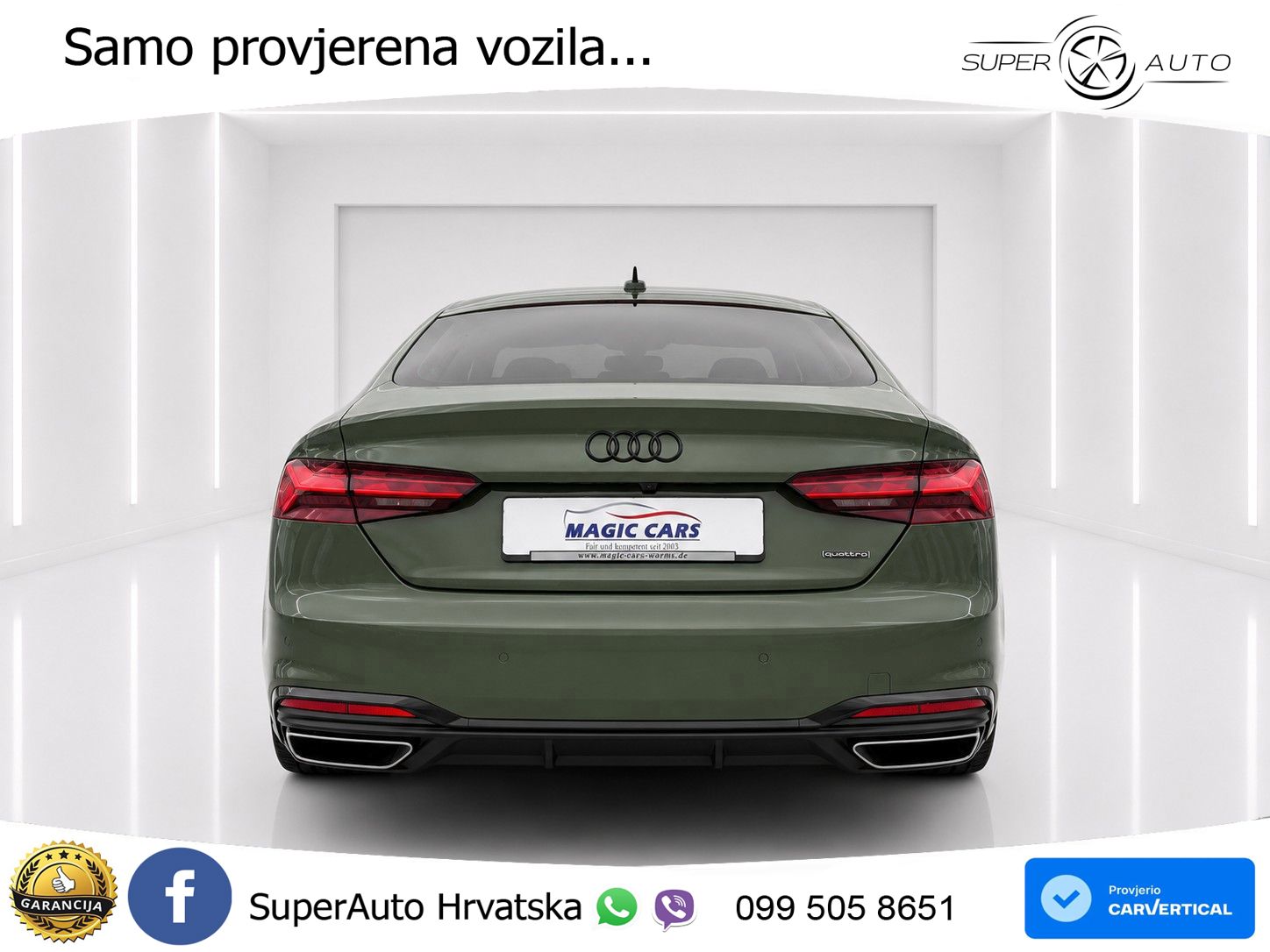 Audi A5 Sportback  40 TFSI (204 KS) quattro S tronic S line MATRIX+GR SJED+KAM