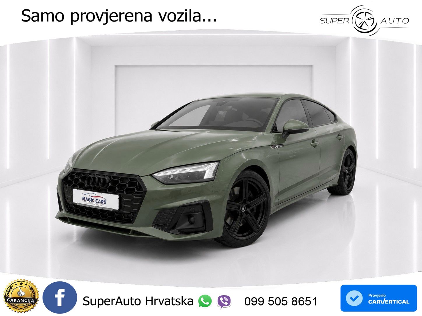 Audi A5 Sportback  40 TFSI (204 KS) quattro S tronic S line MATRIX+GR SJED+KAM