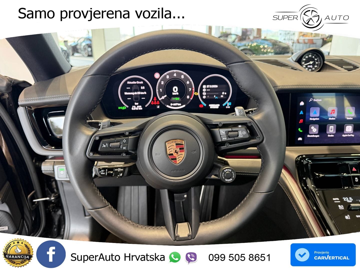 Porsche Panamera 4 2.9 V6 (470 KS) E-Hybrid PDK ACC+HEAD+4xGR SJED+360+PANO