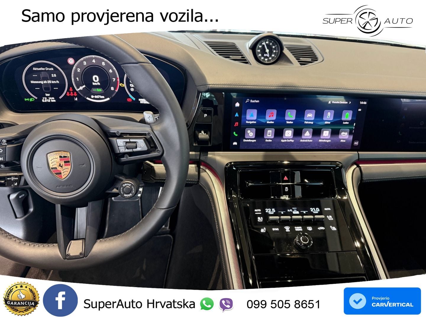 Porsche Panamera 4 2.9 V6 (470 KS) E-Hybrid PDK ACC+HEAD+4xGR SJED+360+PANO