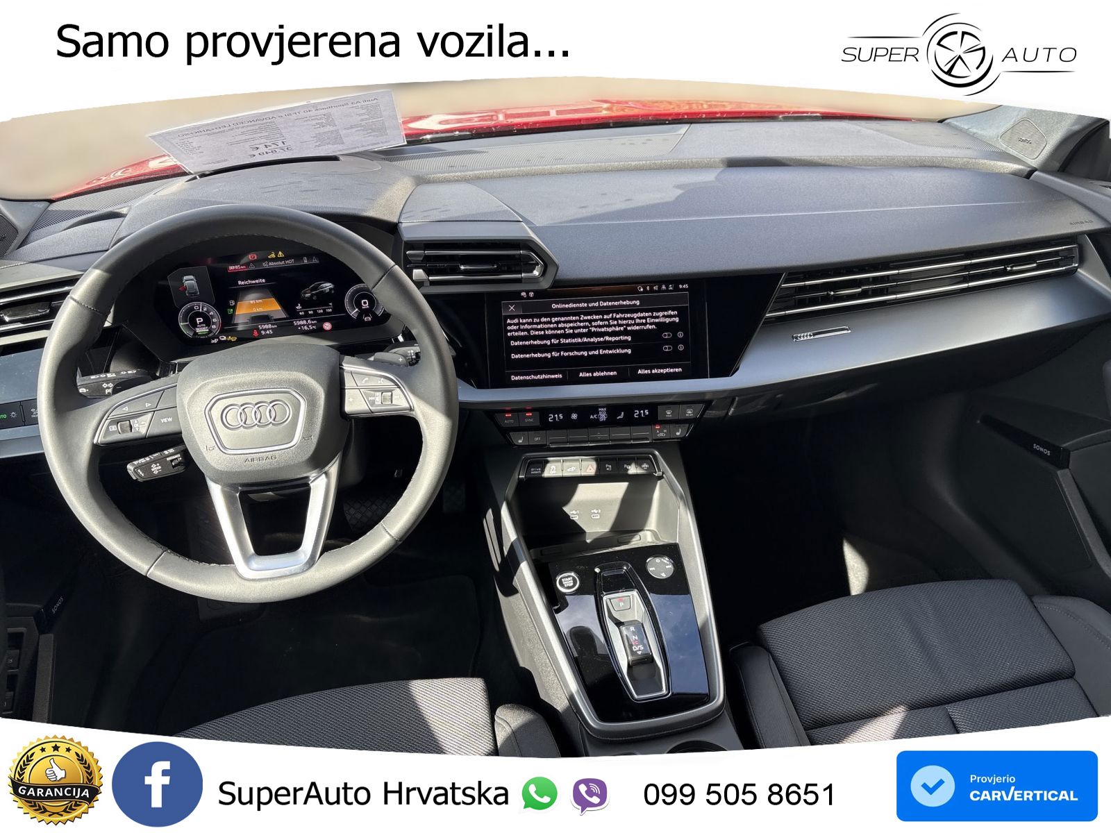 Audi A3 Sportback 40 TFSI e (204 KS) Plug-in Hybrid S tronic advanced LED+GR SJED+ACC