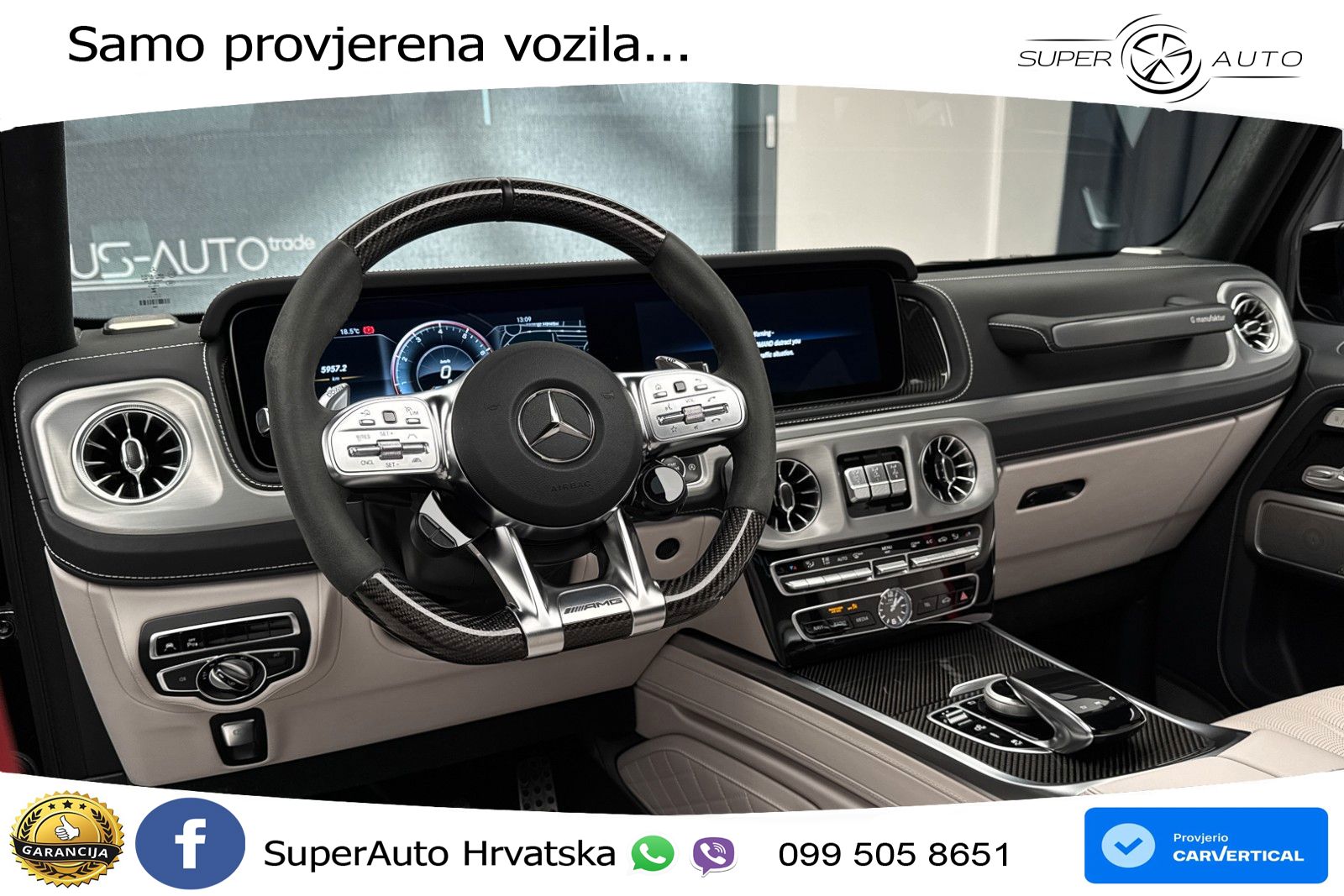 Mercedes AMG G 63 Long V8 (585 KS) 4MATIC 9G-TRONIC AMG SPEEDSHIFT TCT Manufaktur ACC+HEAD+4xGR SJED+360+PANO
