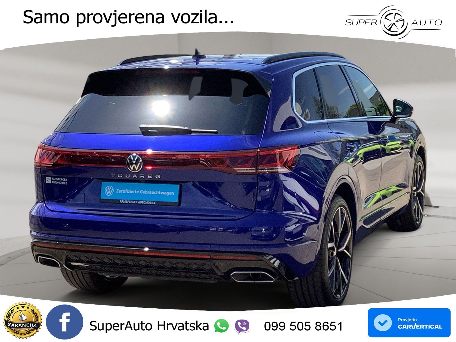 Volkswagen Touareg 3.0 V6 TDI (286 KS) 4MOTION Tiptronic ZRAČNI+ACC+GR SJED+KAM+PANO