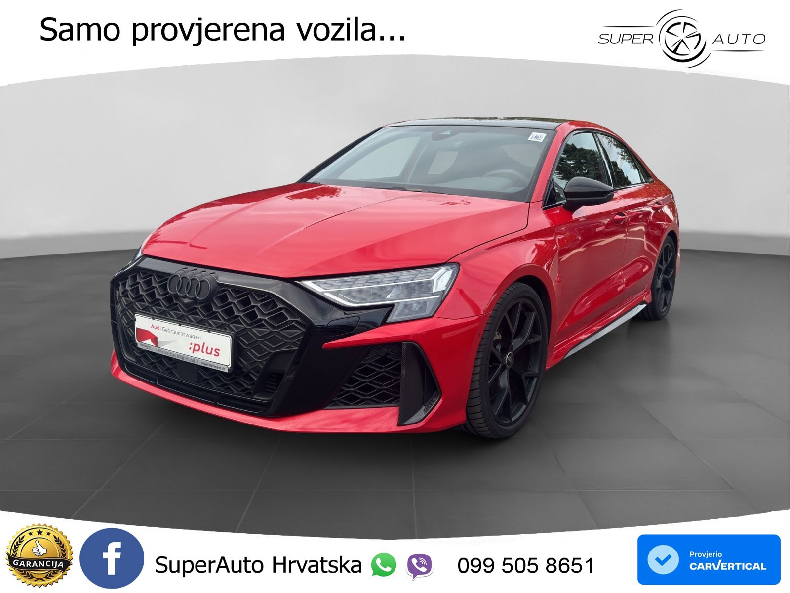 Audi RS3 Sedan 2.5 TFSI (400 KS) quattro S tronic LED+GR SJED+ACC