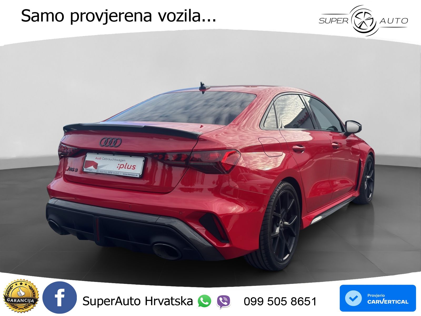 Audi RS3 Sedan 2.5 TFSI (400 KS) quattro S tronic LED+GR SJED+ACC