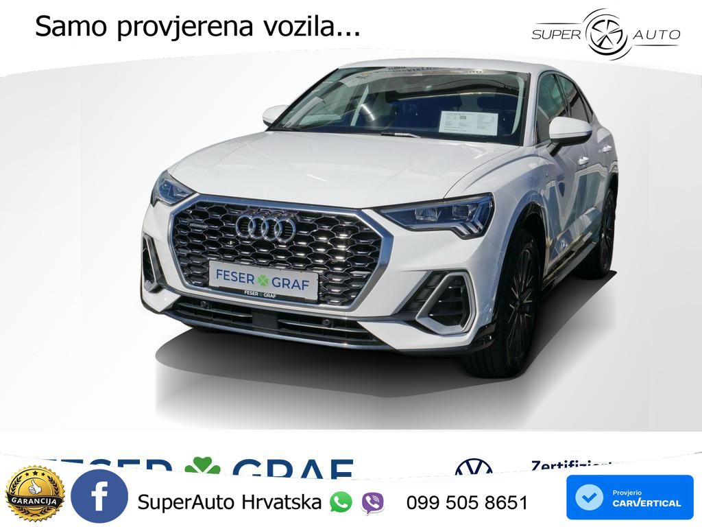 Audi Q3 II Sportback 40 TFSI (190 KS) quattro S tronic S line LED+GR SJED+ACC