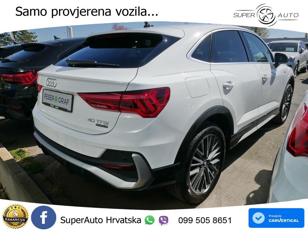 Audi Q3 II Sportback 40 TFSI (190 KS) quattro S tronic S line LED+GR SJED+ACC