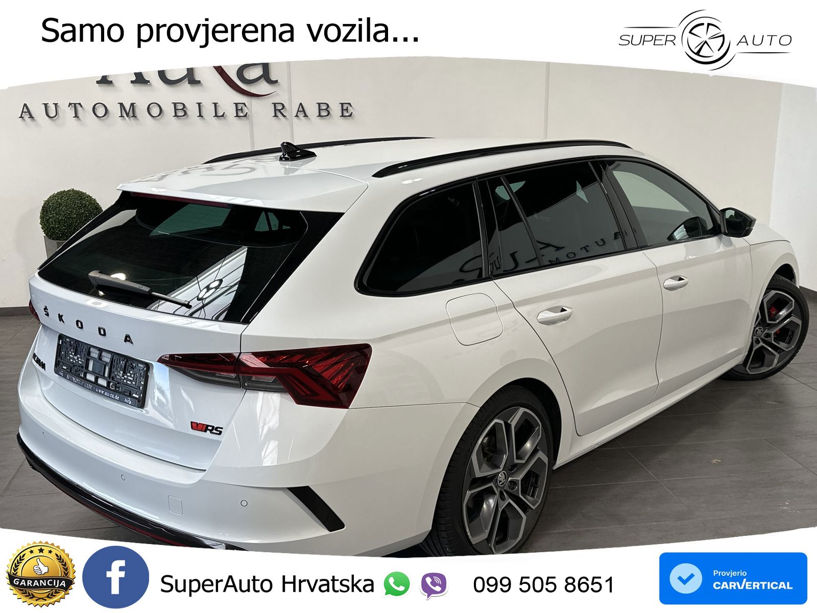 Škoda Octavia Combi RS 2.0 TDI (200 KS) 4x4 DSG LED+GR SJED+ACC