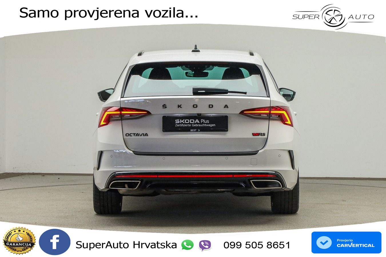Škoda Octavia Combi RS 2.0 TDI (200 KS) 4x4 DSG LED+GR SJED+ACC