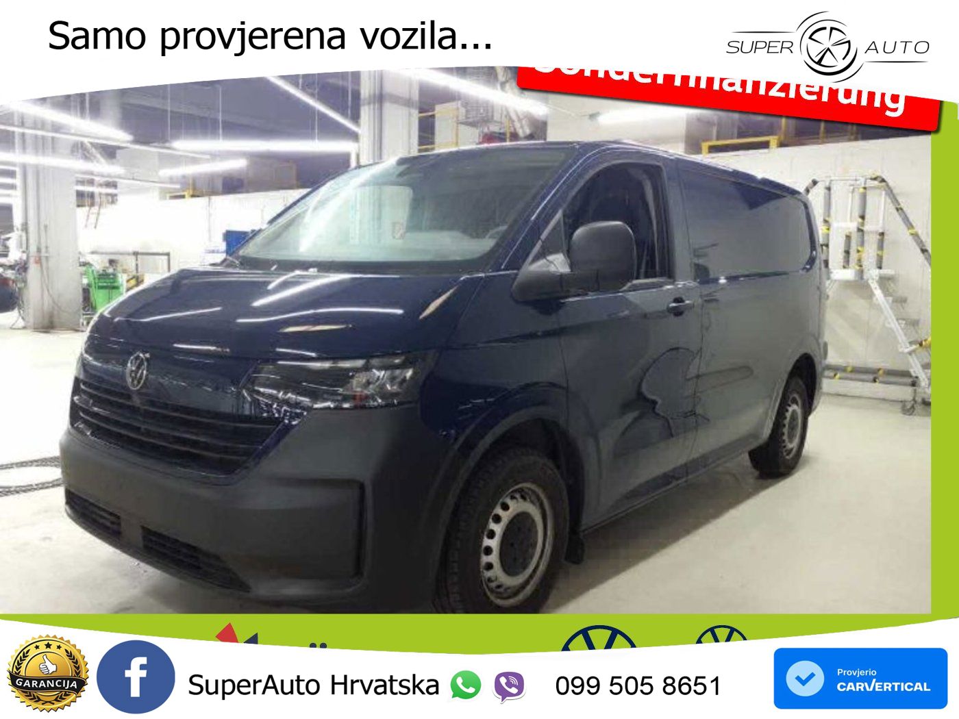 Volkswagen T7 Transporter Kasten KR LED Shz PDC Virt.C. 150 KS