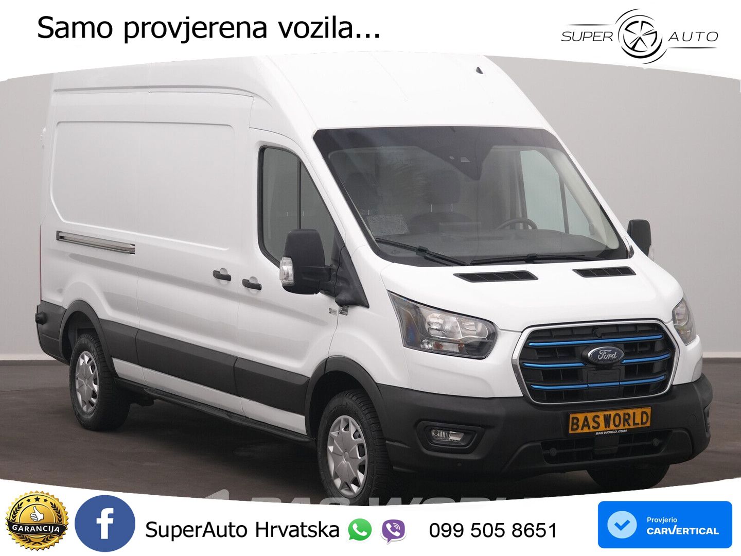 Ford e-Transit 184pk Elektrisch 68kWh 317KM WLTP SOH 184 KS