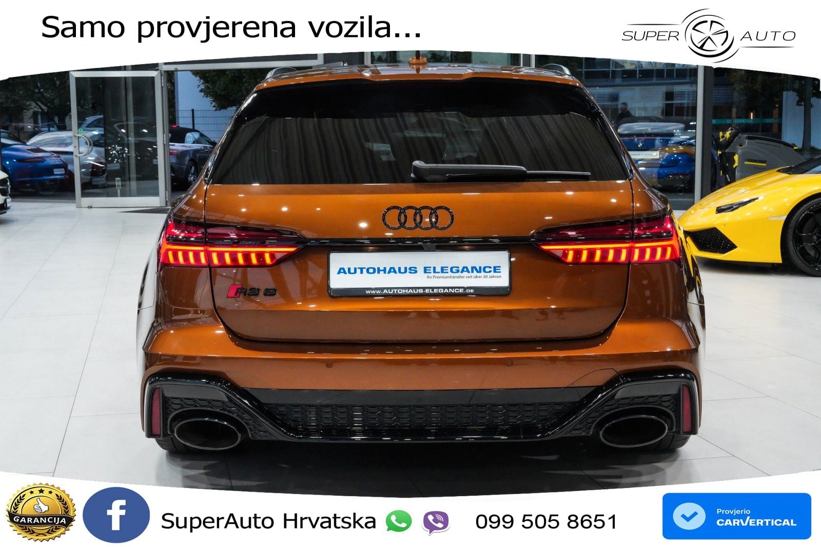 Audi RS6 Avant 4.0 TFSI V8 (600 KS) quattro Tiptronic ZRAČNI+ACC+GR SJED+KAM+PANO