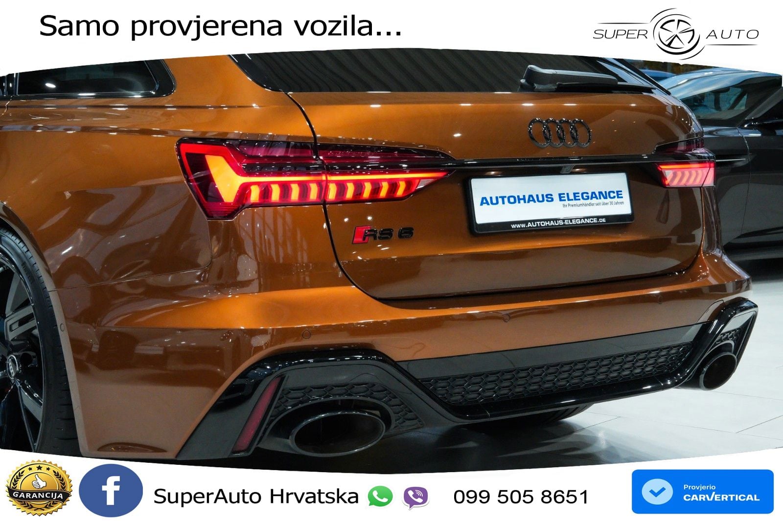 Audi RS6 Avant 4.0 TFSI V8 (600 KS) quattro Tiptronic ZRAČNI+ACC+GR SJED+KAM+PANO