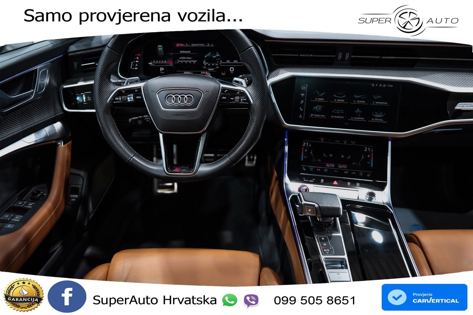 Audi RS6 Avant 4.0 TFSI V8 (600 KS) quattro Tiptronic ZRAČNI+ACC+GR SJED+KAM+PANO