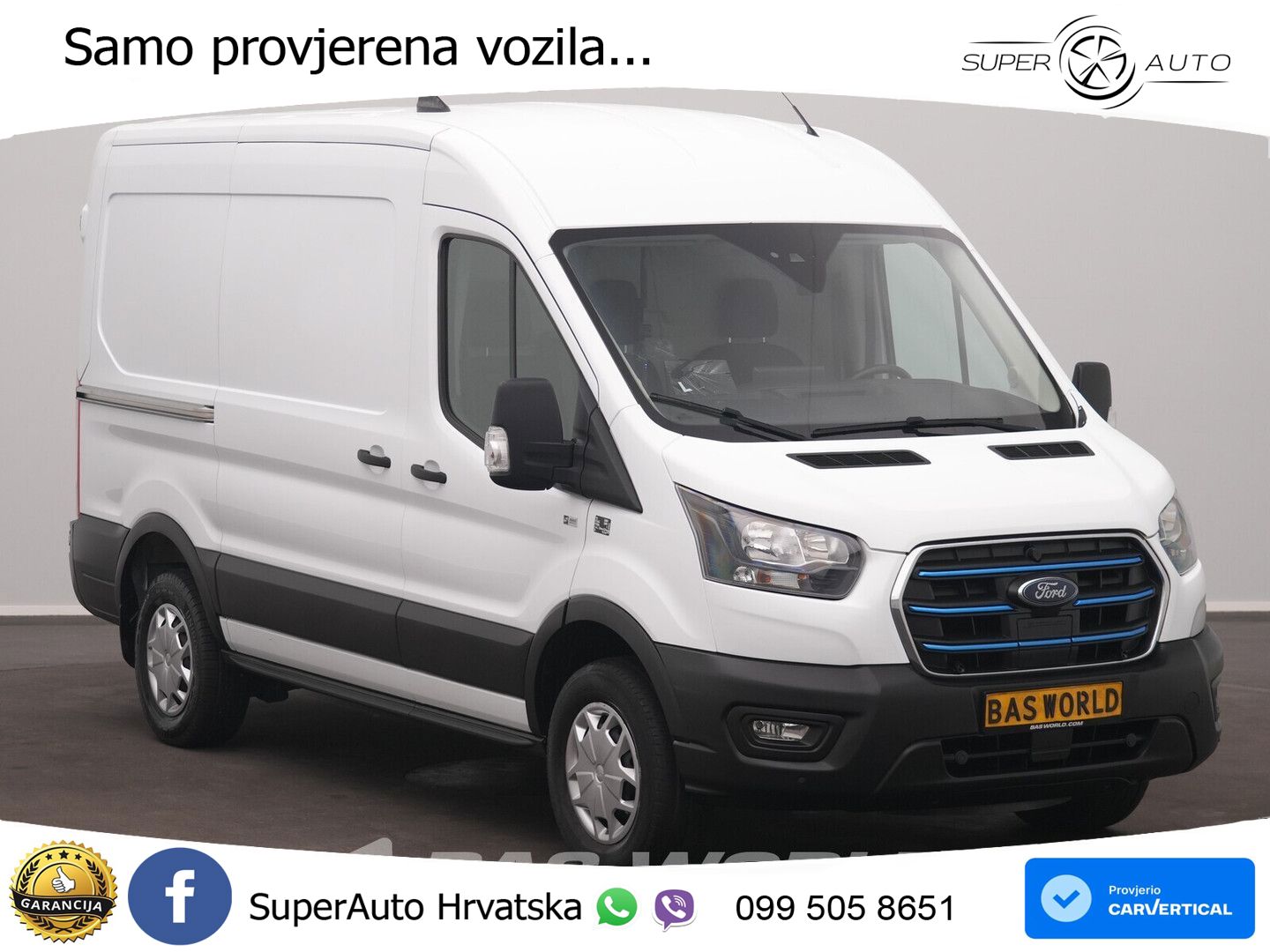 Ford e-Transit 184pk Elektrisch 68kWh 317KM WLTP SOH 184 KS